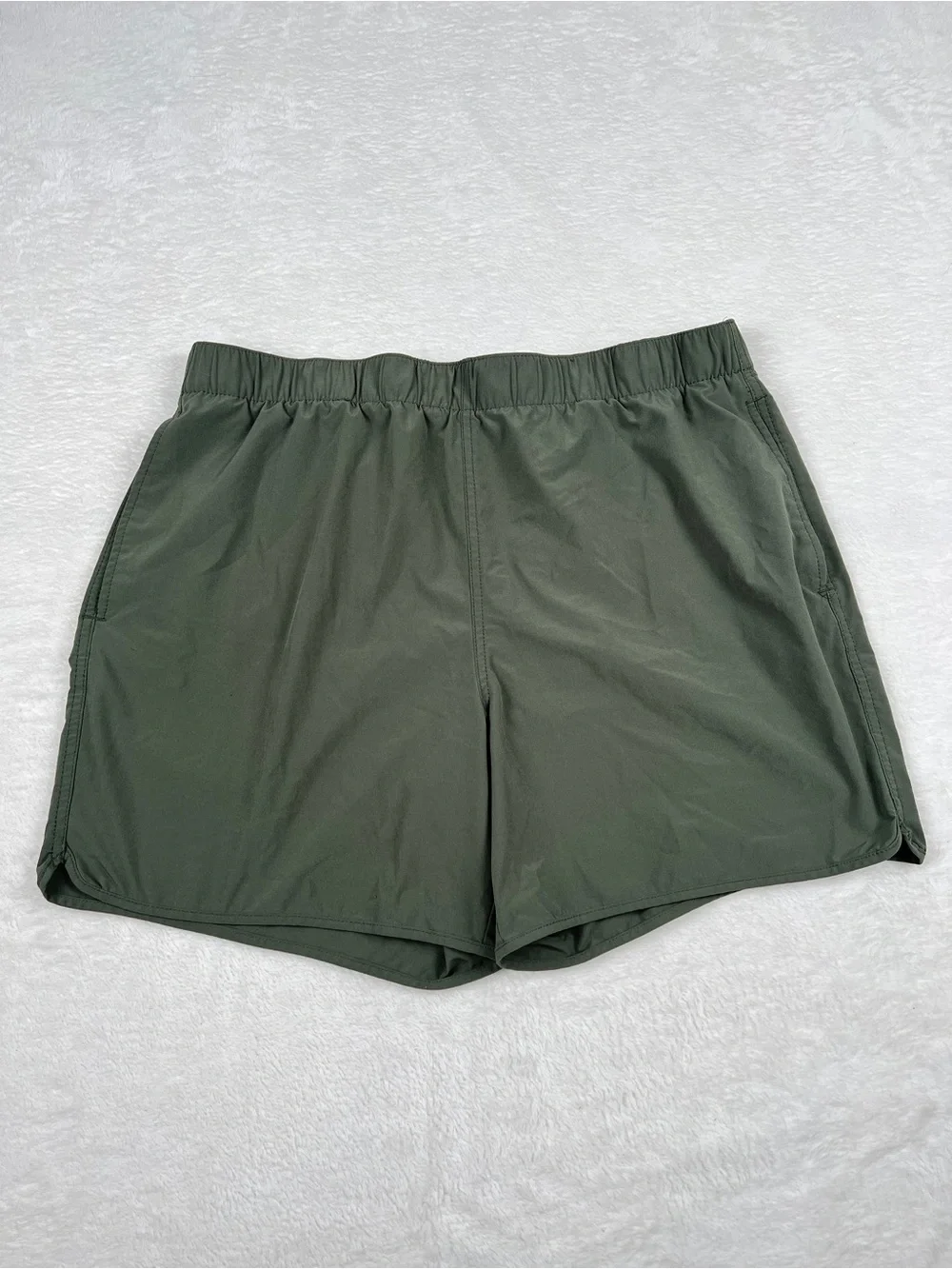 Abercrombie & Fitch Stretch Athletic Running Shorts Green Size L 5”